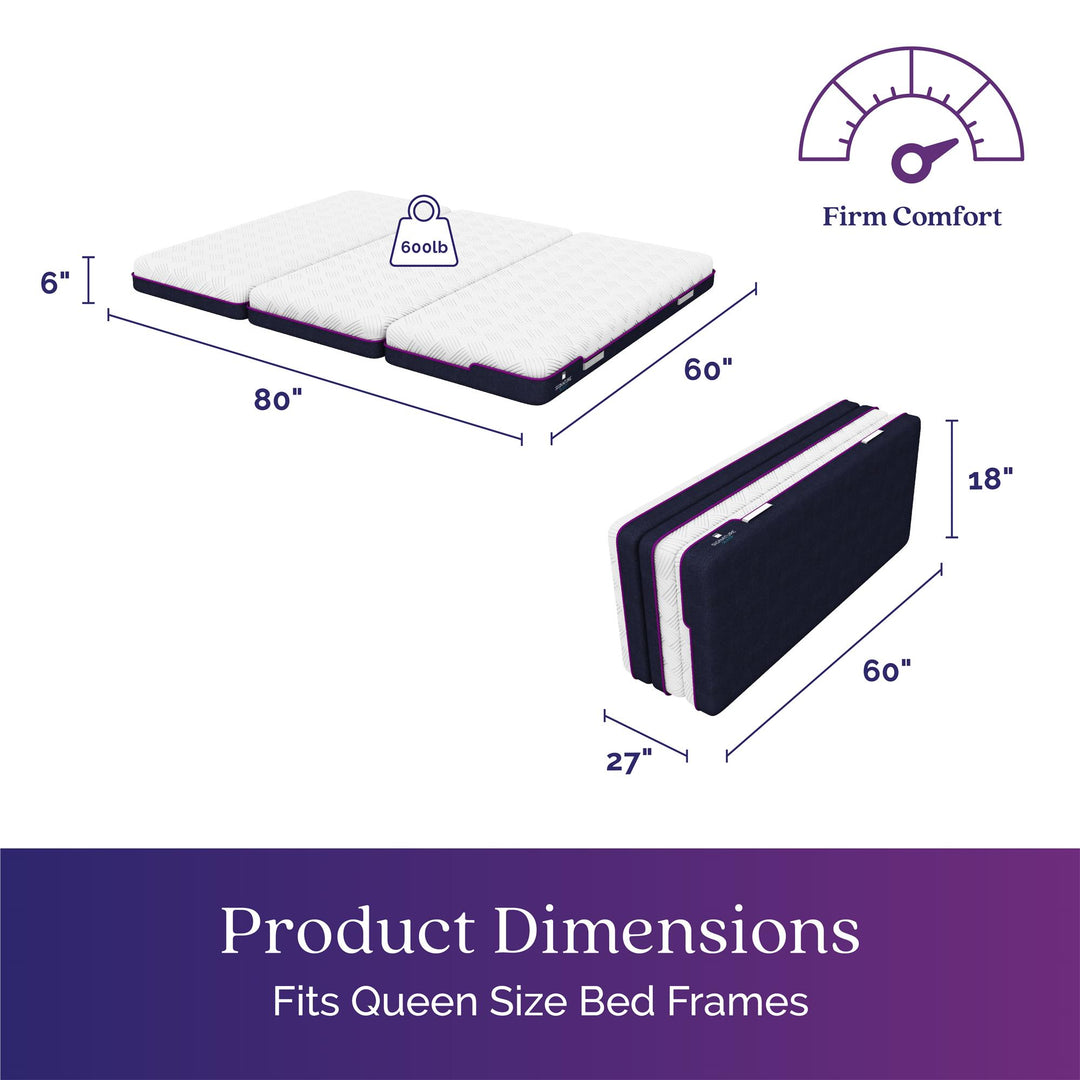 Paramount Trifold Cabinet Murphy Bed with Mattress and Storage Drawers - Black Oak - Queen