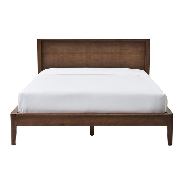 Ezra No-Tool Queen Platform Bed - Walnut - Queen