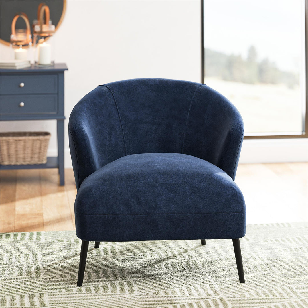 Alice Upholstered Accent Chair - Navy
