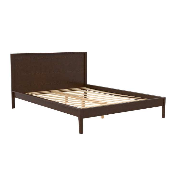 Ezra No-Tool Queen Platform Bed - Walnut - Queen