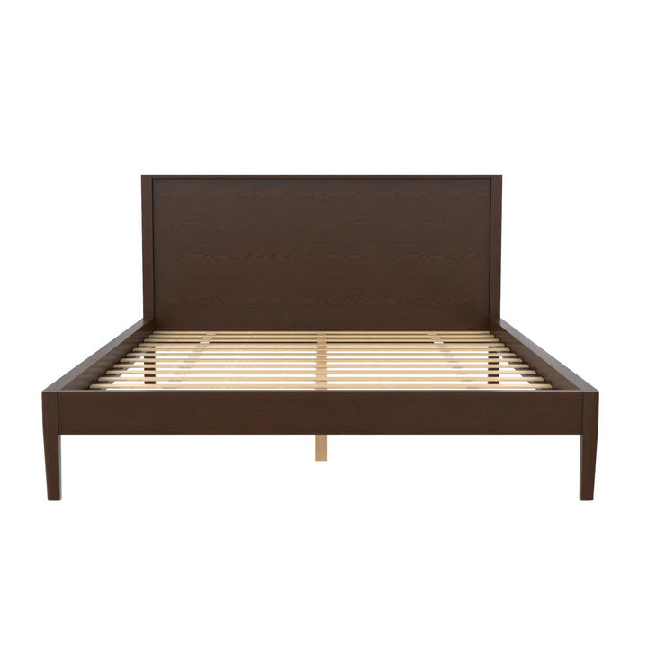 Ezra No-Tool Queen Platform Bed - Walnut - Queen