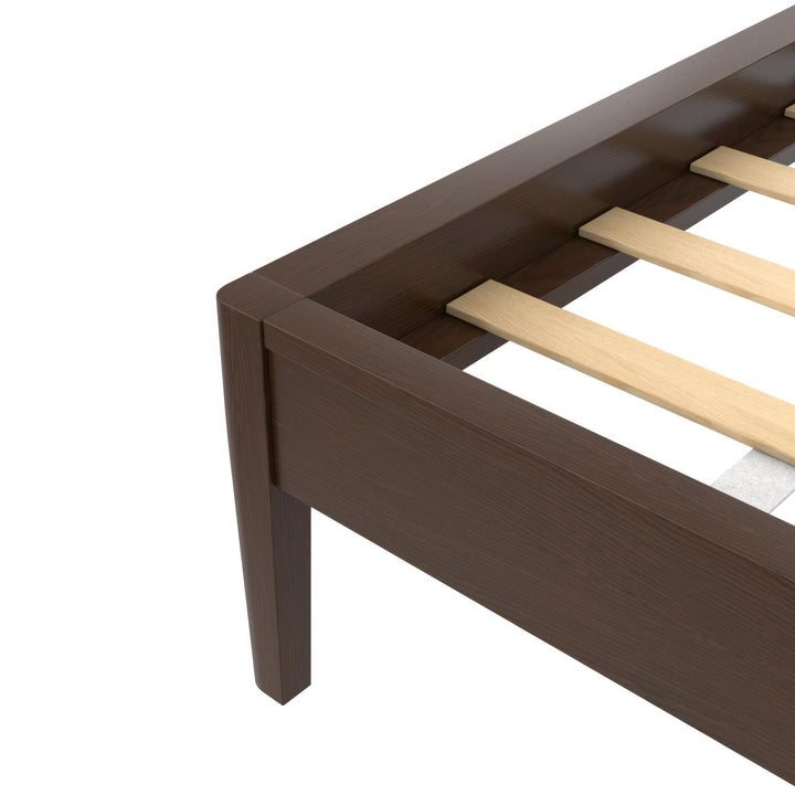 Ezra No-Tool Queen Platform Bed - Walnut - Queen