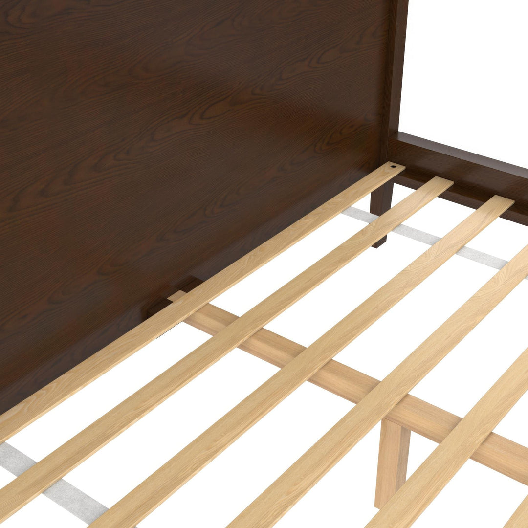 Ezra No-Tool Queen Platform Bed - Walnut - Queen
