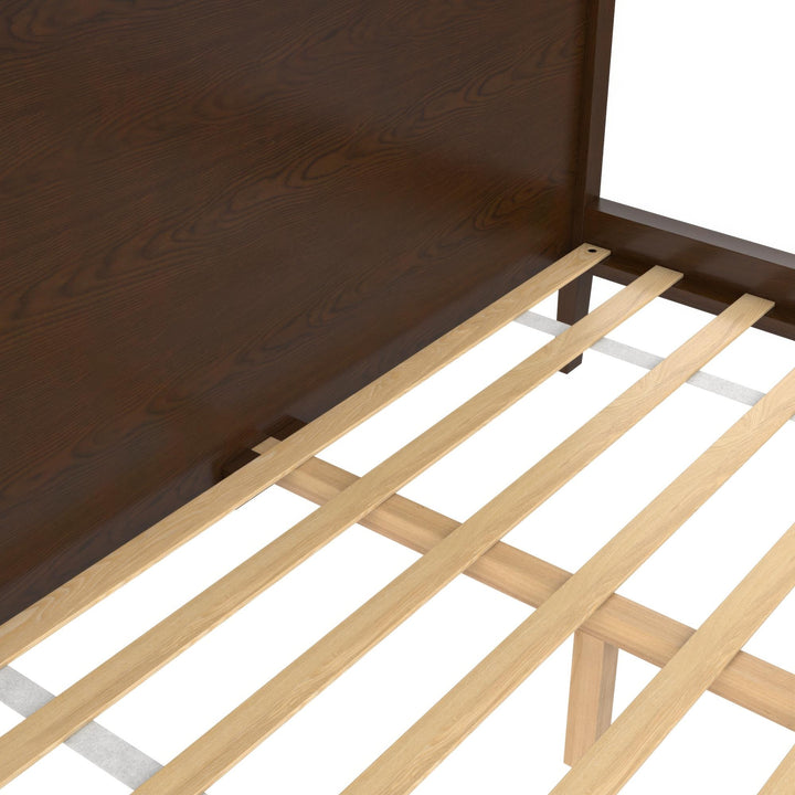 Ezra No-Tool Queen Platform Bed - Walnut - Queen