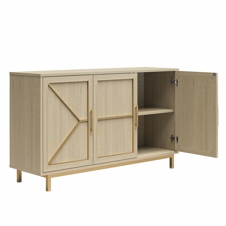 Neely Wide Accent Cabinet - Pale Oak