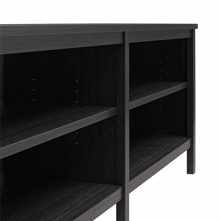 Farmhouse Console for TVs up to 75" - Black Oak