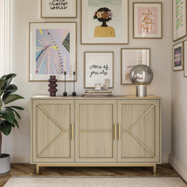 Neely Wide Accent Cabinet - Pale Oak