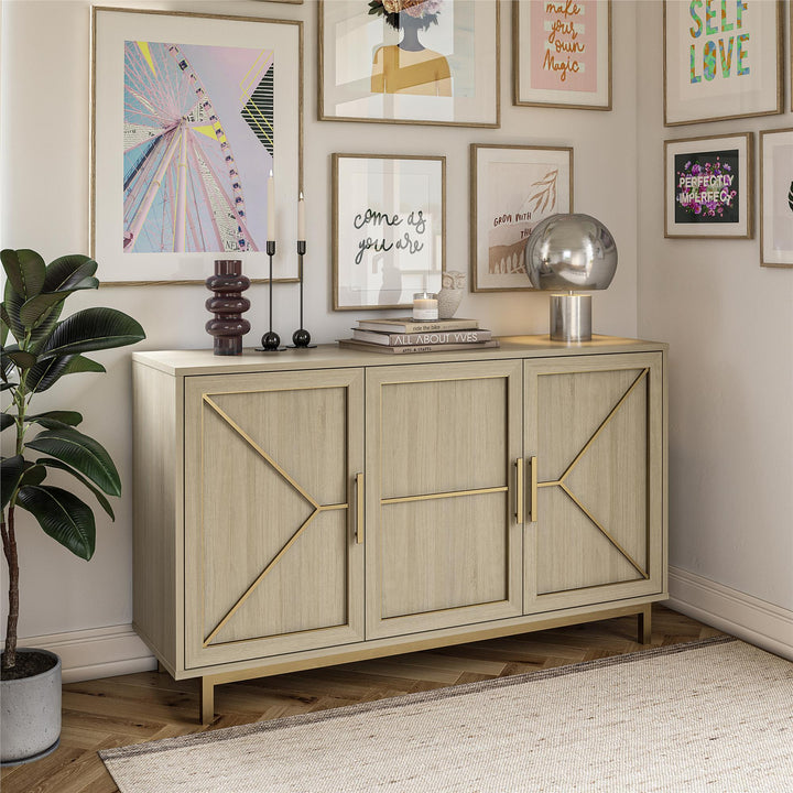 Neely Wide Accent Cabinet - Pale Oak