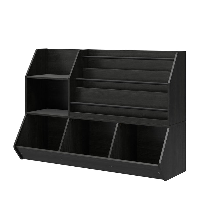 Tyler Kids Extra Large Book and Toy Storage Organizer, Black Oak - Black Oak