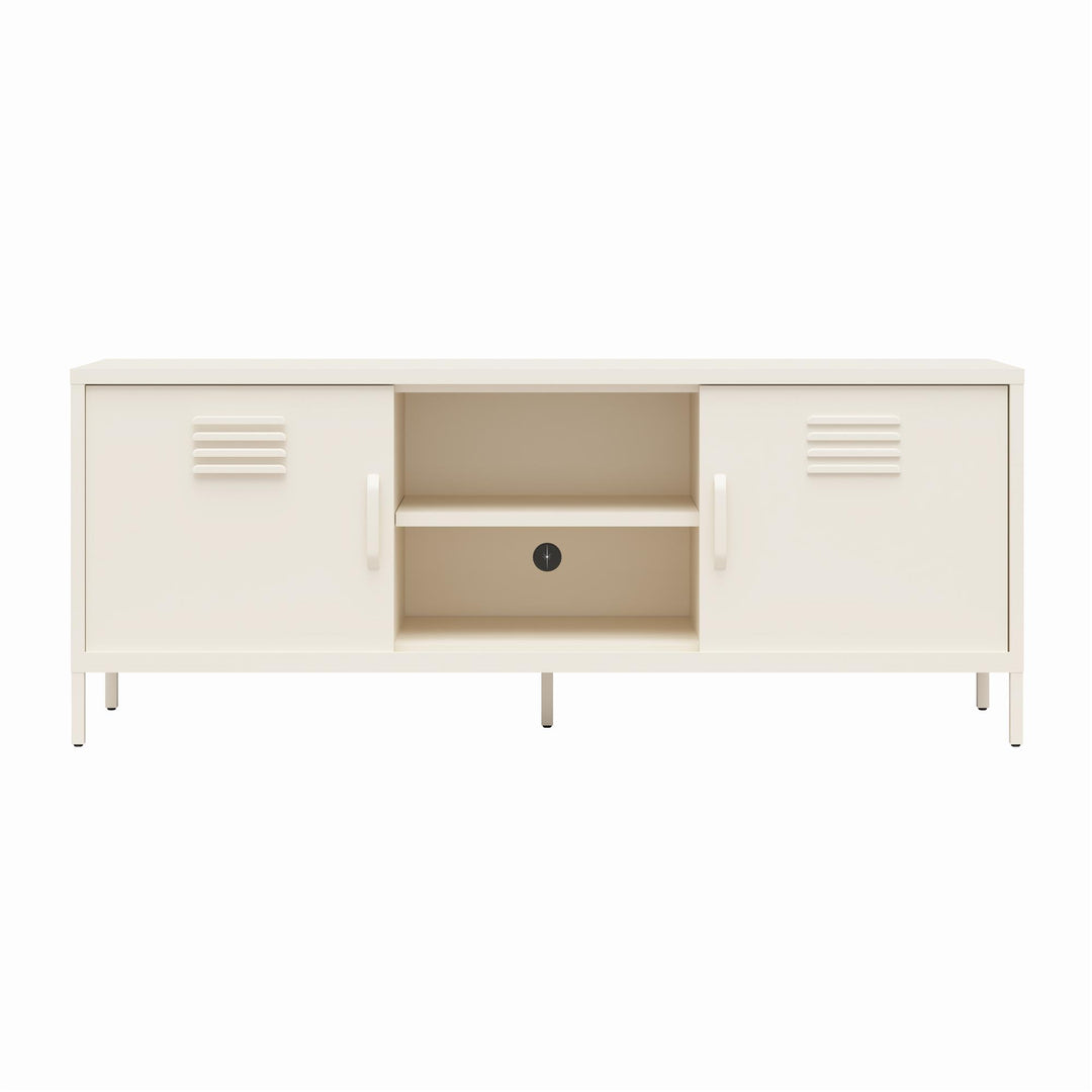 Cache Metal Locker Style TV Stand for TVs up to 65" - Parchment