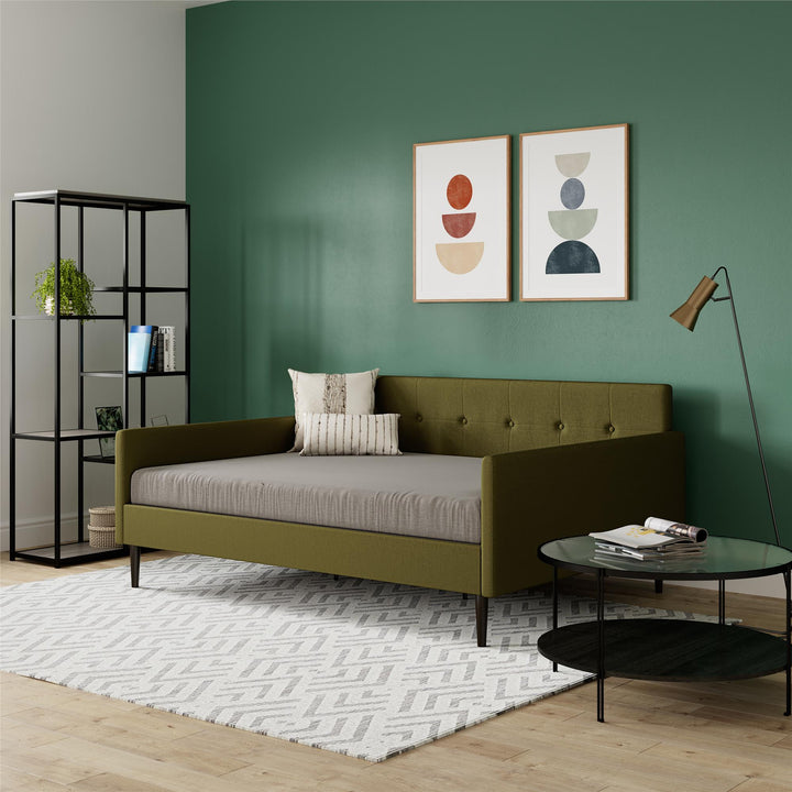 Wimberly Upholstered Daybed - Olive Green - Full