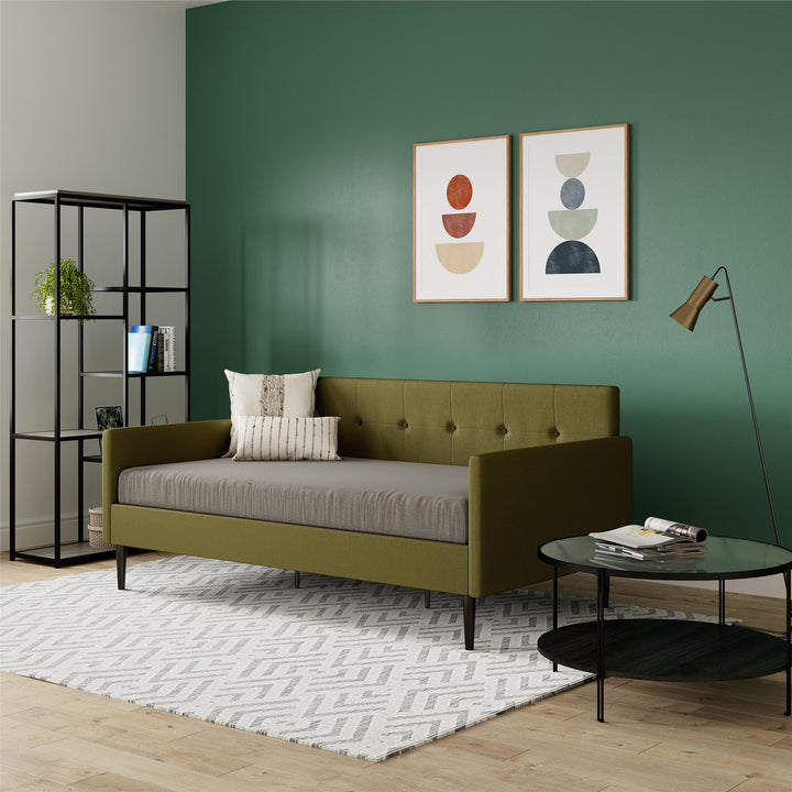 Wimberly Upholstered Daybed - Olive Green - Twin