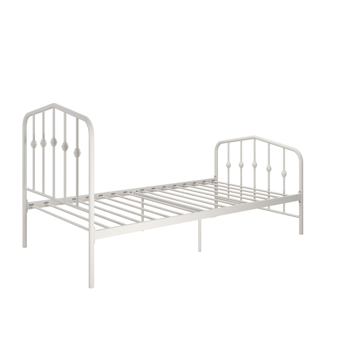 Bushwick Metal Platform Bed - Off White - Twin