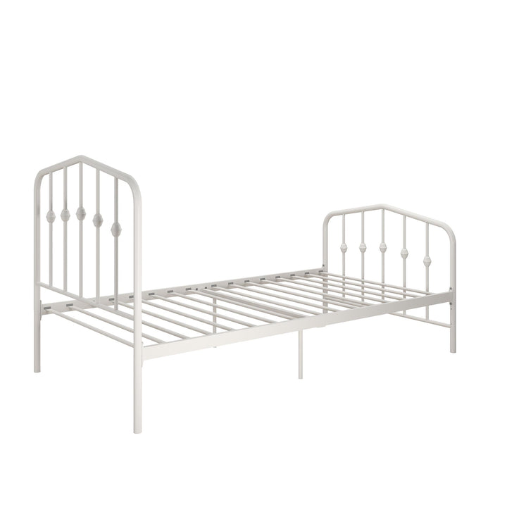 Bushwick Metal Platform Bed - Off White - Twin