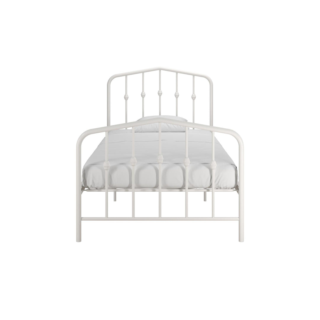 Bushwick Metal Platform Bed - Off White - Twin