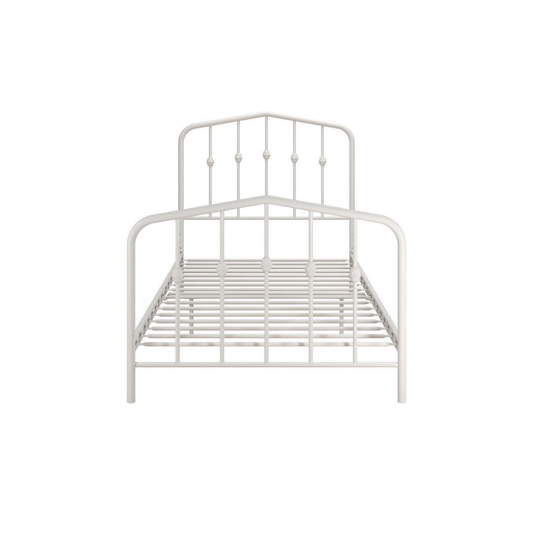 Bushwick Metal Platform Bed - Off White - Twin