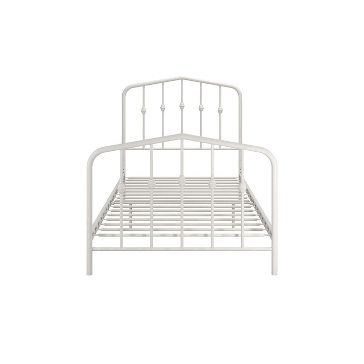 Bushwick Metal Platform Bed - Off White - Twin