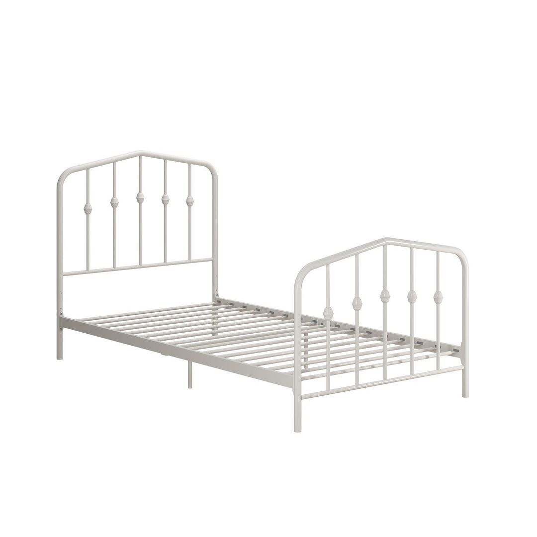 Bushwick Metal Platform Bed - Off White - Twin