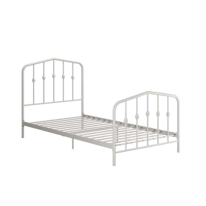 Bushwick Metal Platform Bed - Off White - Twin