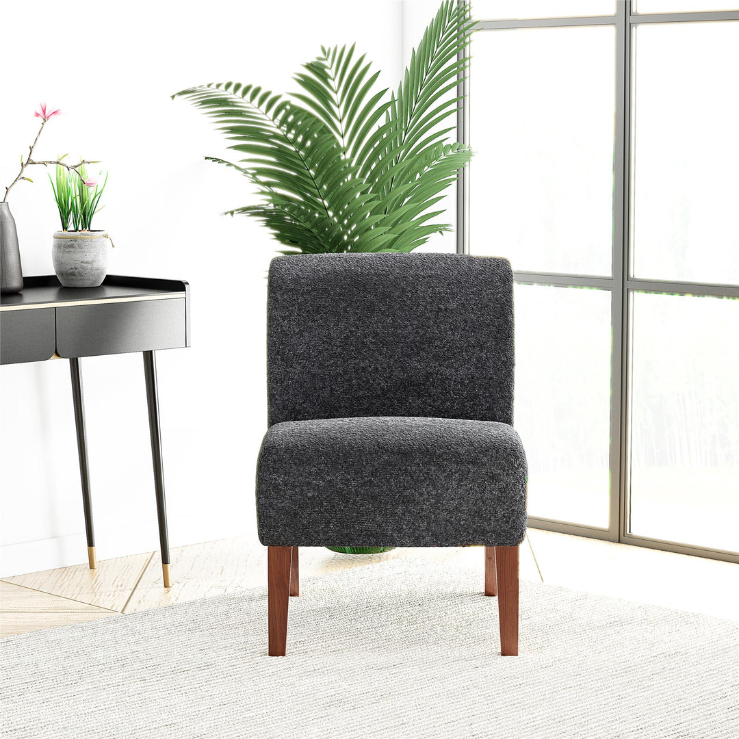 Slipper Chair - Gray - 1-Seater