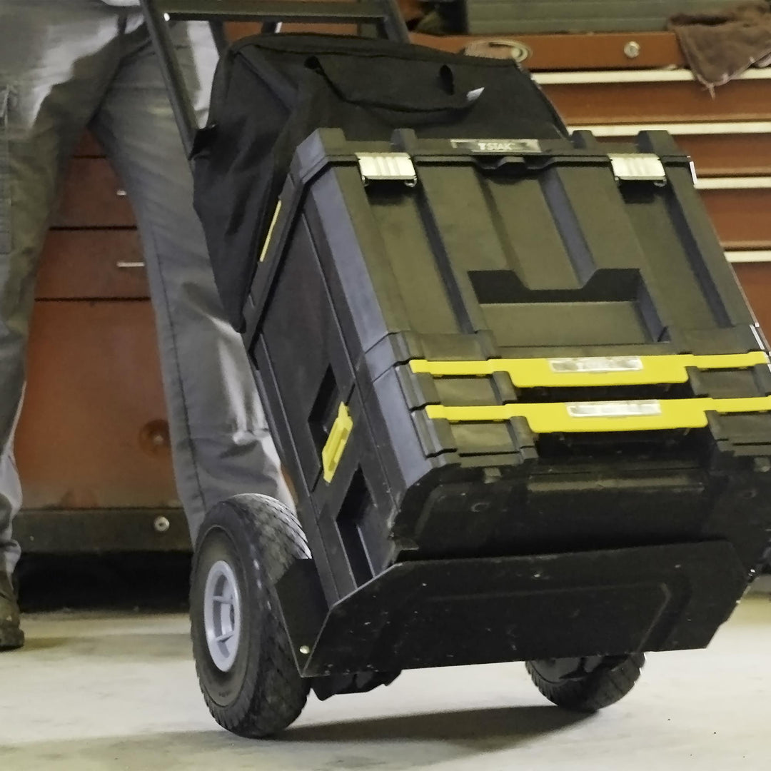 COSCO Load Assist Hand Truck with P Handle and Flat Free Wheels, 800lb capacity - Black