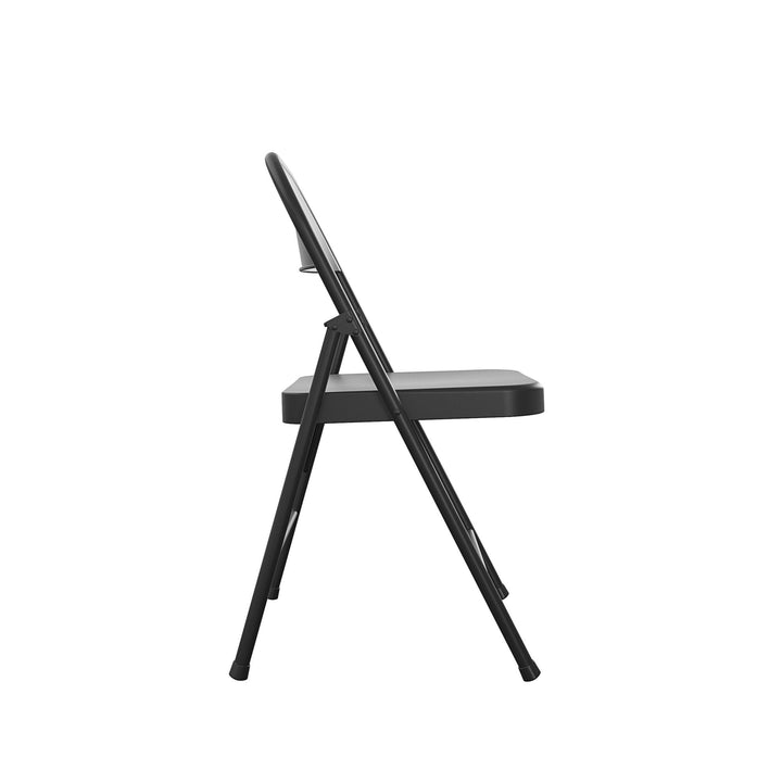 All Steel Smartfold Folding Chair, 10 Pack, Black - Black