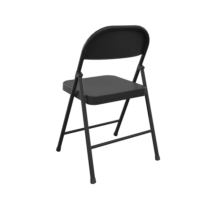 All Steel Smartfold Folding Chair, 10 Pack, Black - Black