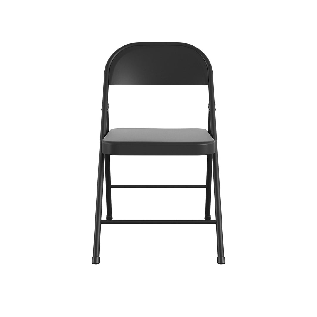 All Steel Smartfold Folding Chair, 10 Pack, Black - Black