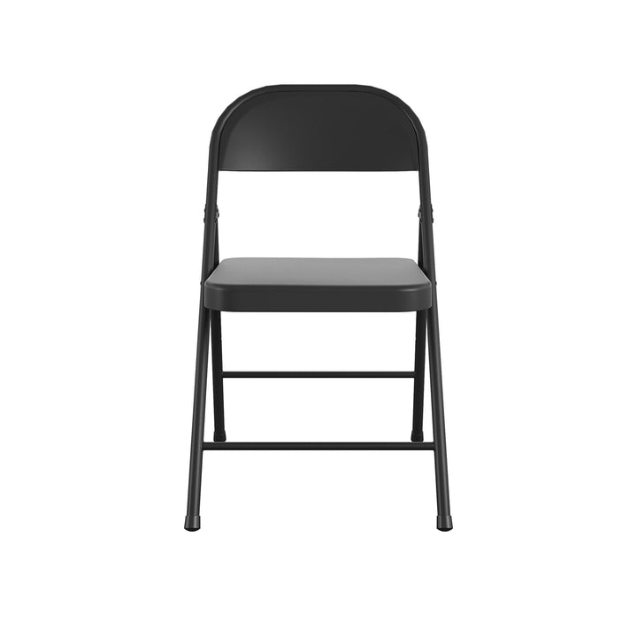 All Steel Smartfold Folding Chair, 10 Pack, Black - Black