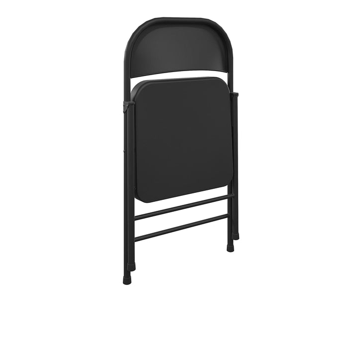 All Steel Smartfold Folding Chair, 10 Pack, Black - Black