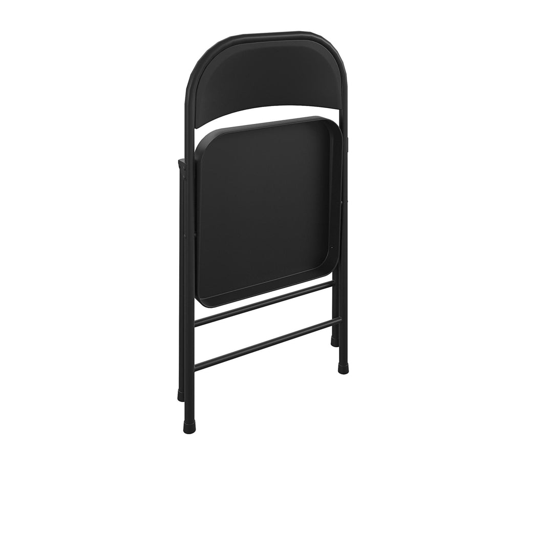 All Steel Smartfold Folding Chair, 10 Pack, Black - Black