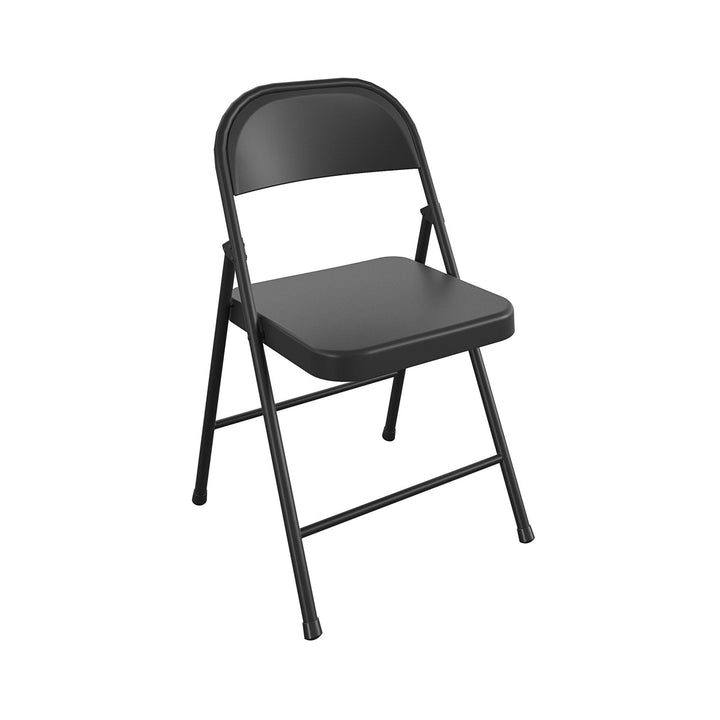 All Steel Smartfold Folding Chair, 10 Pack, Black - Black