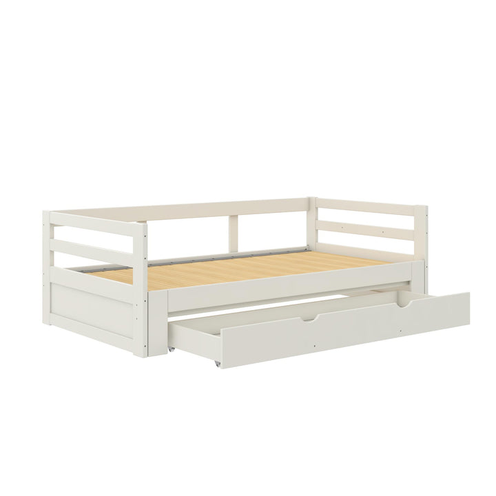 Rhodes Twin to King Wood Daybed with Storage Drawer - White - Twin to King