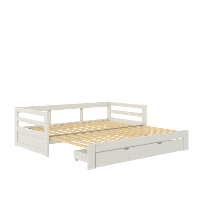 Rhodes Twin to King Wood Daybed with Storage Drawer - White - Twin to King