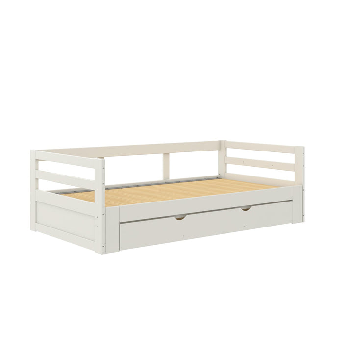 Rhodes Twin to King Wood Daybed with Storage Drawer - White - Twin to King