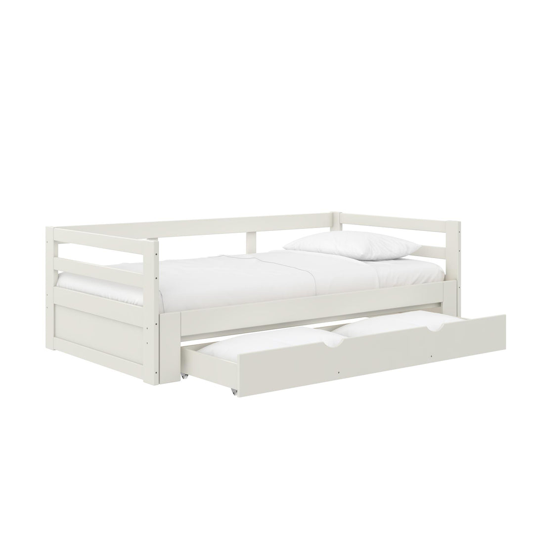 Rhodes Twin to King Wood Daybed with Storage Drawer - White - Twin to King