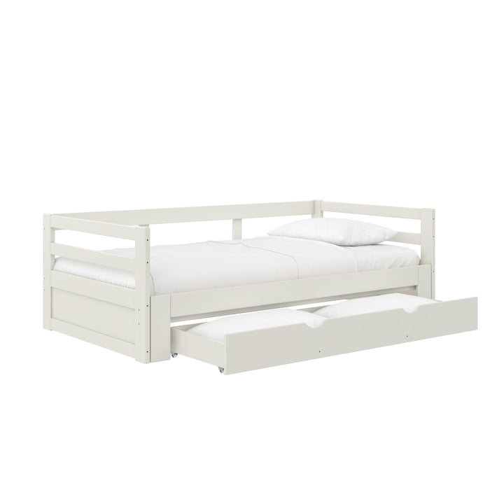 Rhodes Twin to King Wood Daybed with Storage Drawer - White - Twin to King