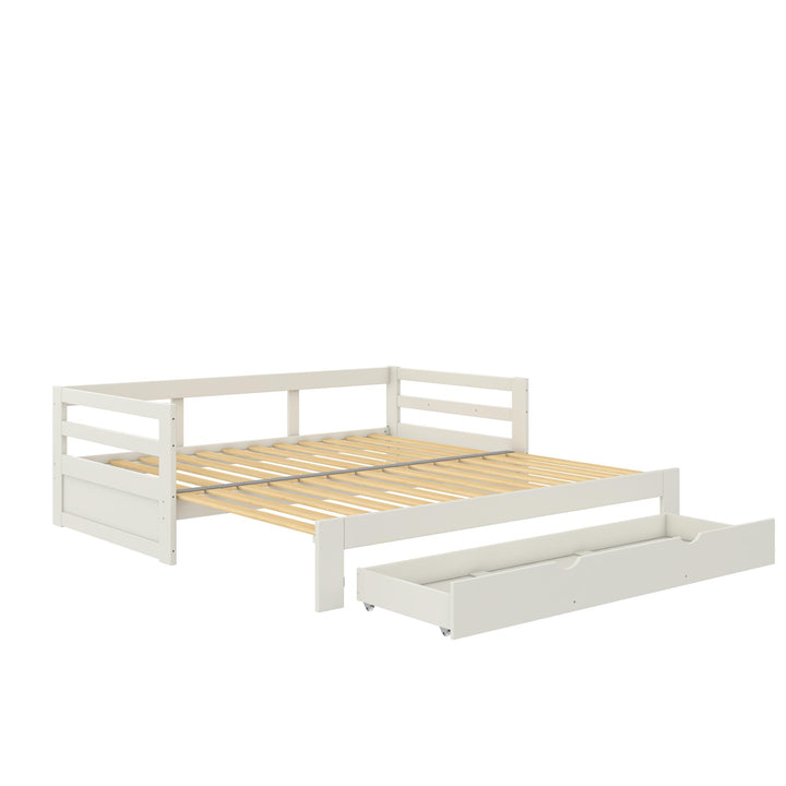 Rhodes Twin to King Wood Daybed with Storage Drawer - White - Twin to King