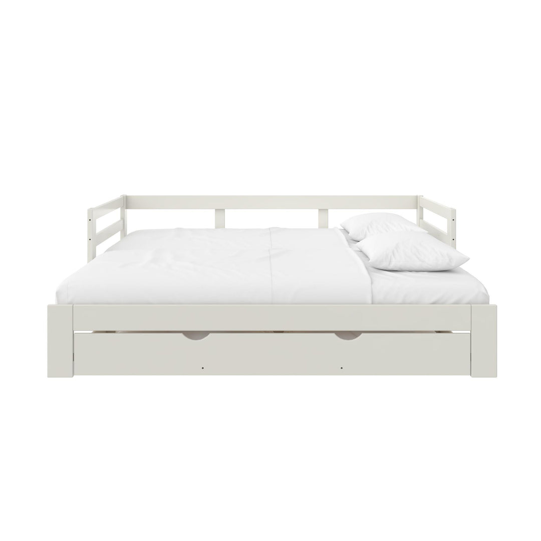 Rhodes Twin to King Wood Daybed with Storage Drawer - White - Twin to King