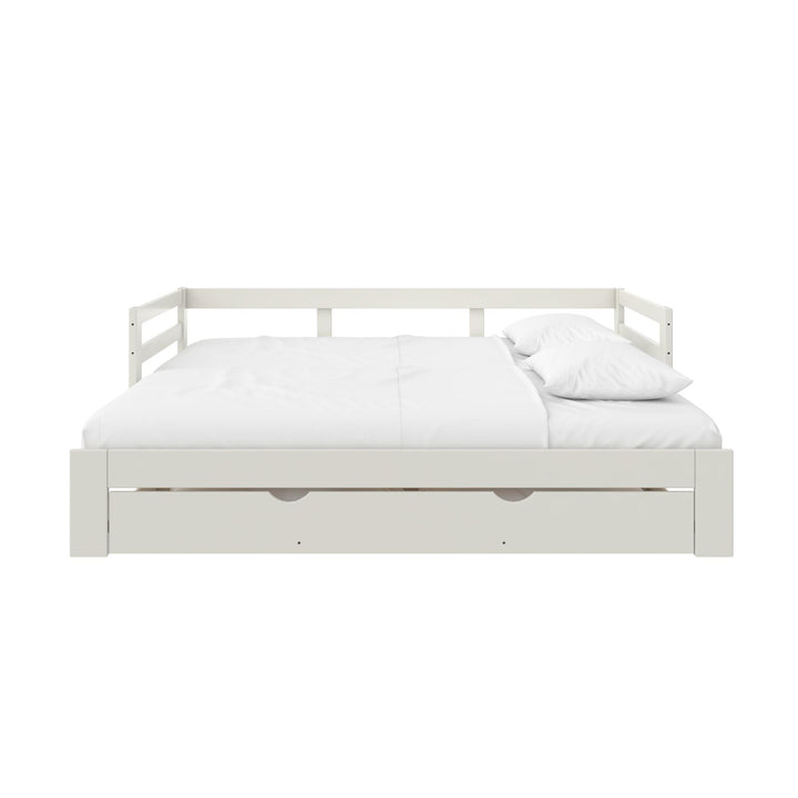 Rhodes Twin to King Wood Daybed with Storage Drawer - White - Twin to King