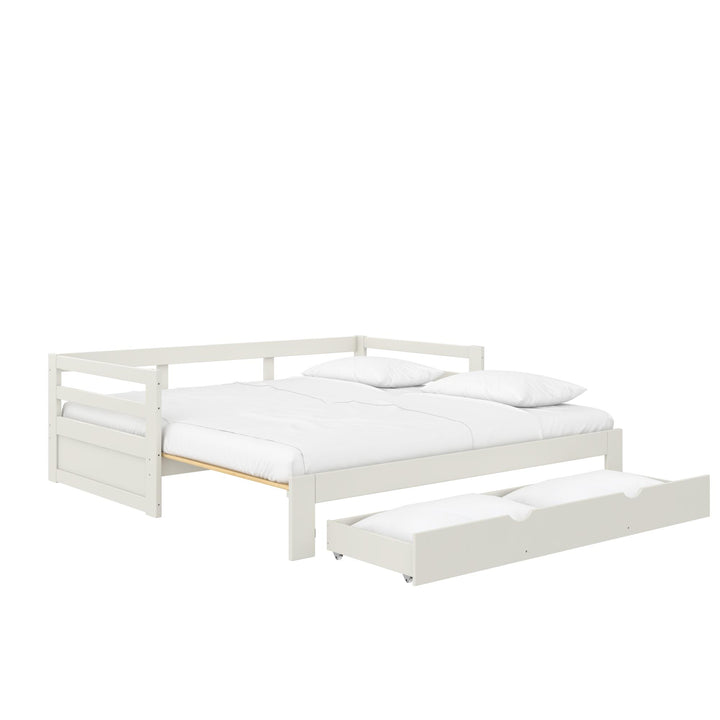 Rhodes Twin to King Wood Daybed with Storage Drawer - White - Twin to King
