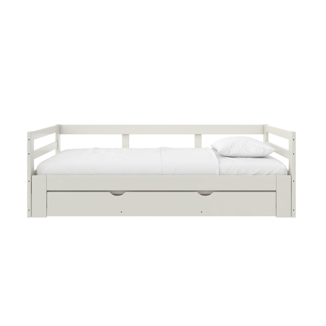 Rhodes Twin to King Wood Daybed with Storage Drawer - White - Twin to King