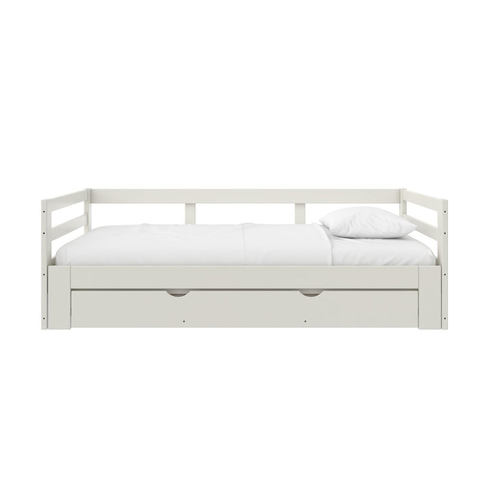 Rhodes Twin to King Wood Daybed with Storage Drawer - White - Twin to King