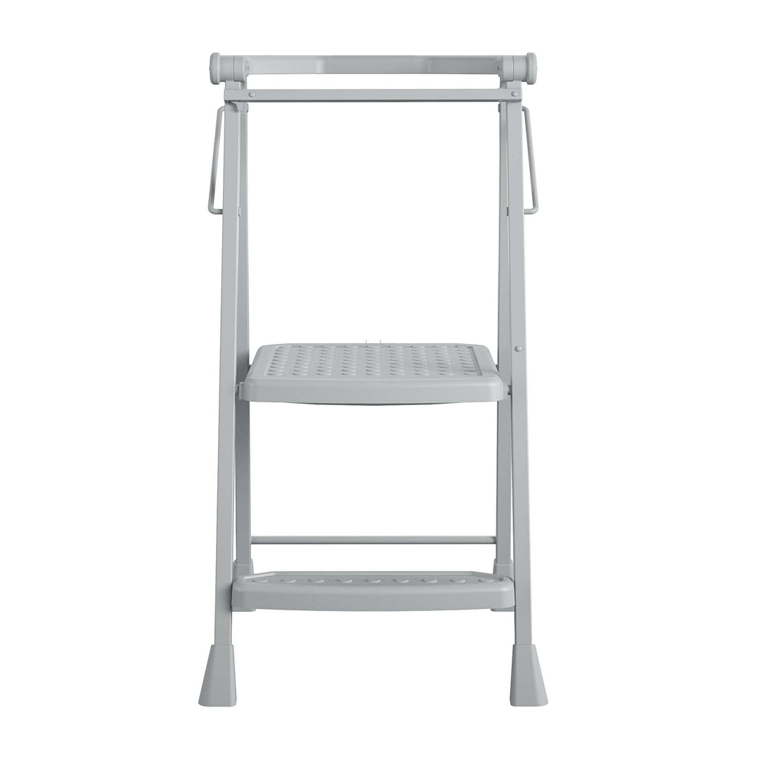 COSCO 2-Step Kitchen Stepper™ Folding Step Stool, Premium Safety Series, Ages 4+, Gray - Gray