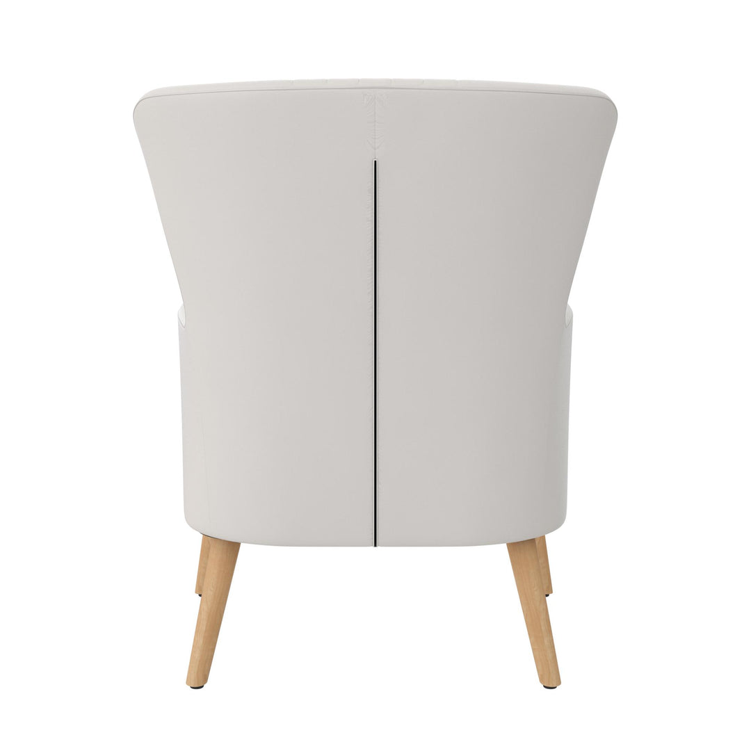 William Mid-Century Modern Accent Chair - White