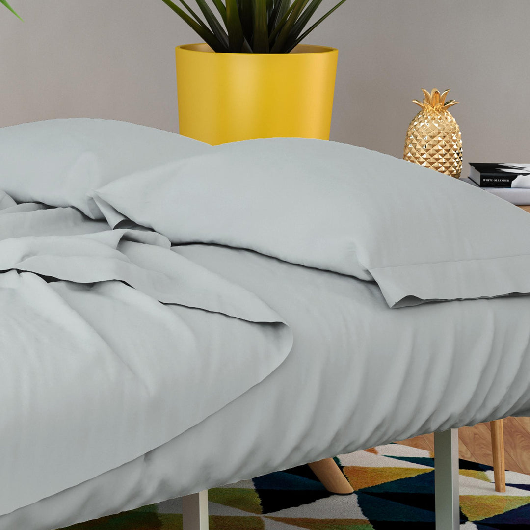 Futon Twin Sleeper Sofa Microfiber Wrinkle Resistant Sheet Set - Gray