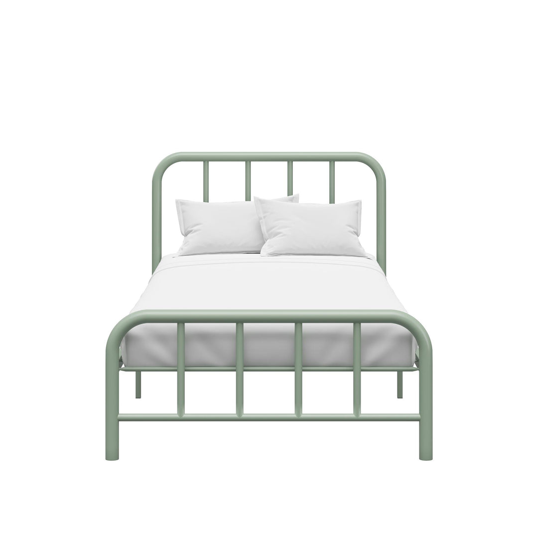 Marva Twin Metal Bed Frame with Headboard - Pale Green - Twin