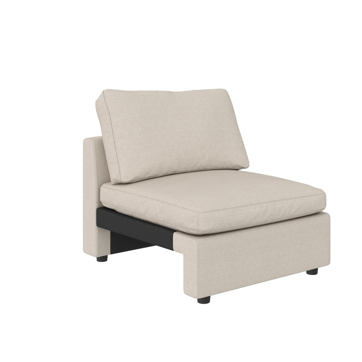 Chatham 74 inch Modular Cloud Sofa - Cream Linen - 3-Seater