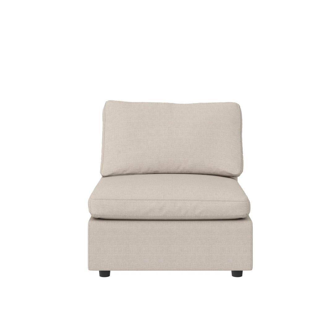 Chatham 74 inch Modular Cloud Sofa - Cream Linen - 3-Seater