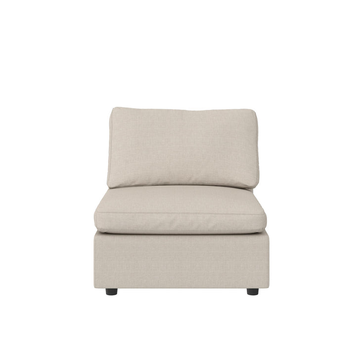 Chatham 74 inch Modular Cloud Sofa - Cream Linen - 3-Seater